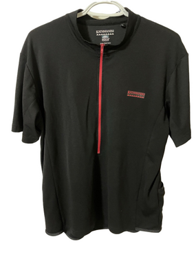 Kathmandu Black Altica Short Sleeve Half-Zip Running Shirt Size XL